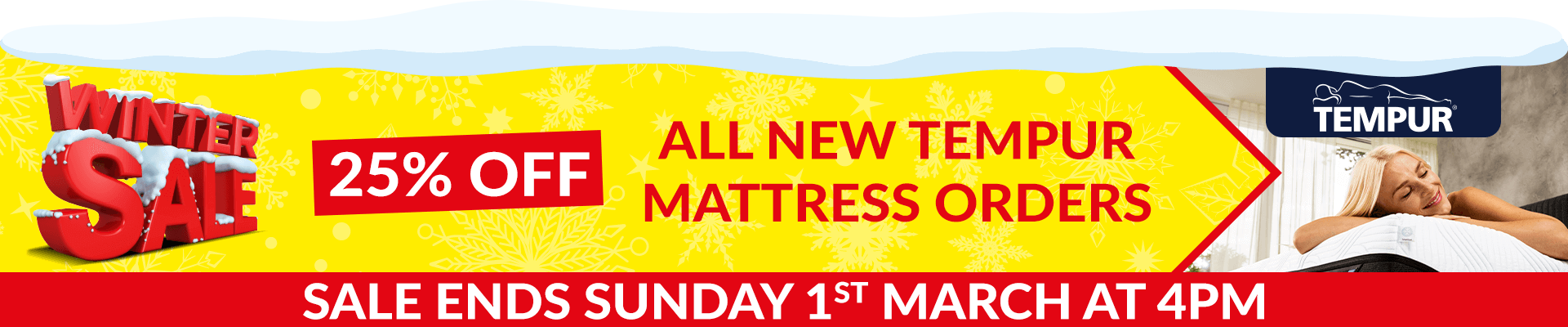 Tempur mattress - Winter Sale