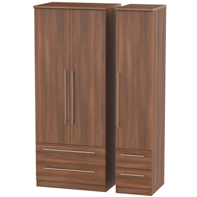 Welcome Furniture - Sherwood - Triple 4Drw Wardrobe - Multiple colours available - White