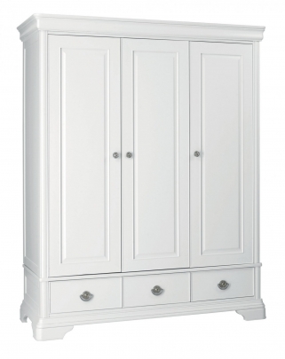 Bentley Chantilly Triple Wardrobe - White