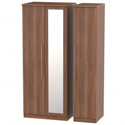Welcome Furniture - Sherwood - Triple Mirror Wardrobe - Multiple colours available - White