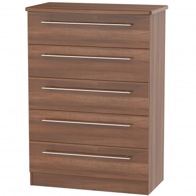 Welcome Furniture - Sherwood - 5Drw Chest - Multiple colours available - White